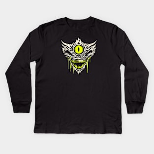 One eyed cyclops monster Kids Long Sleeve T-Shirt